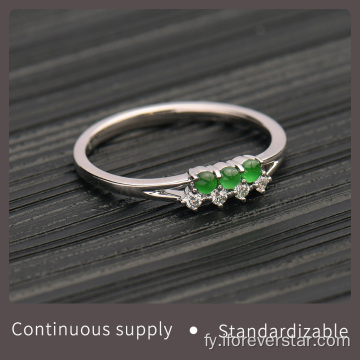 Wholesale 100% Natuerlike S925 fan hege kwaliteit Jade Ring